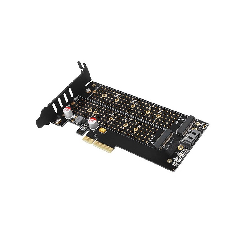 PCEM2-DC Adapter wewnętrzny PCIe x4, 1x M.2 NVMe M-key + 1x … | PartsPC.pl