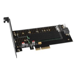 PCEM2-DC Adapter wewnętrzny PCIe x4, 1x M.2 NVMe M-key + 1x … | PartsPC.pl