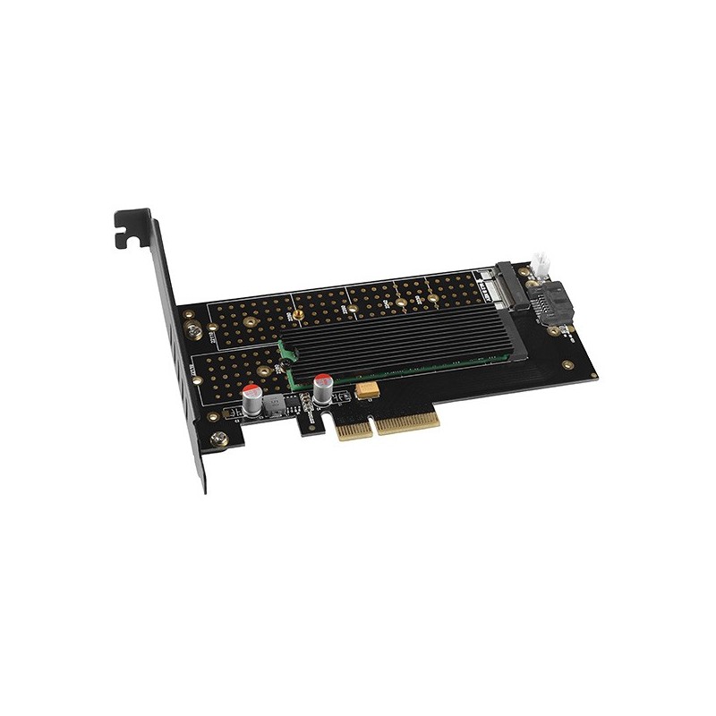PCEM2-DC Adapter wewnętrzny PCIe x4, 1x M.2 NVMe M-key + 1x … | PartsPC.pl