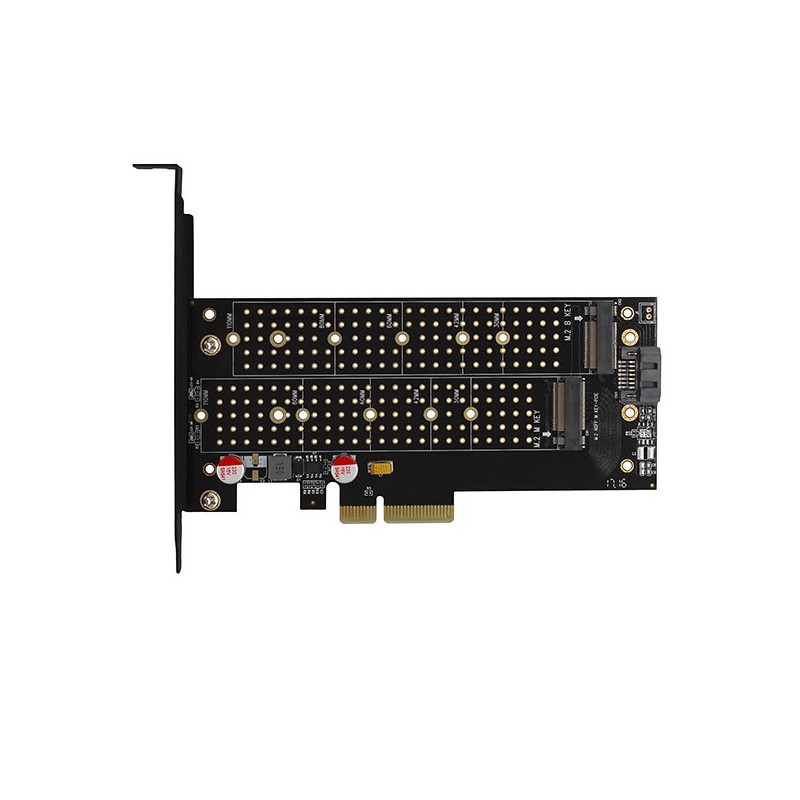 PCEM2-DC Adapter wewnętrzny PCIe x4, 1x M.2 NVMe M-key + 1x … | PartsPC.pl