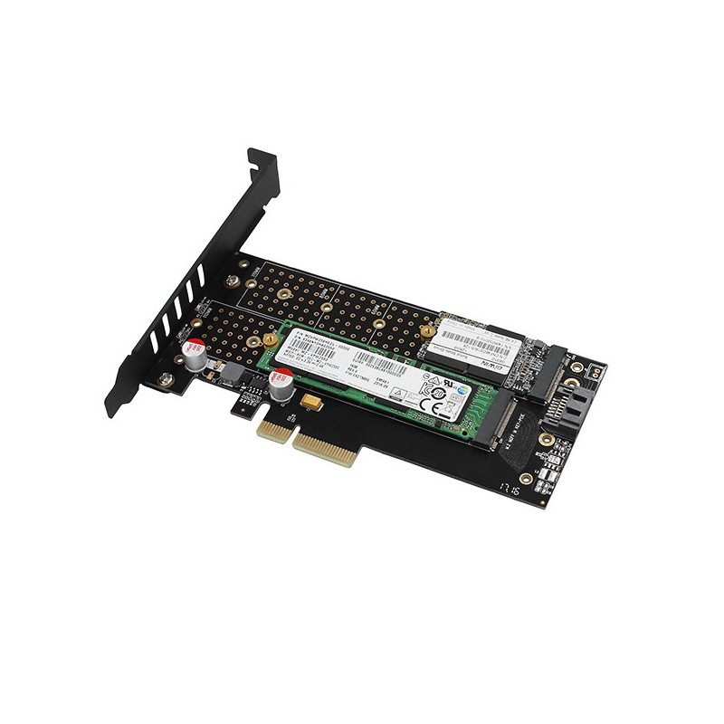 PCEM2-DC Adapter wewnętrzny PCIe x4, 1x M.2 NVMe M-key + 1x … | PartsPC.pl