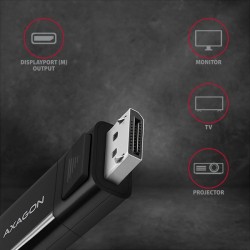 RVC-DPC Konwerter/kabel USB-C -> DisplayPort 1,8m, 4K/60HZ | PartsPC.pl
