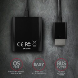 RVH-VGN Adapter HDMI -> VGA FULLHD 1920*1200 | PartsPC.pl