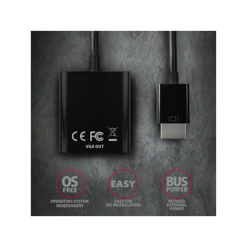 RVH-VGN Adapter HDMI -> VGA FULLHD 1920*1200 | PartsPC.pl