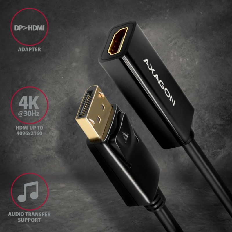 RVD-HI14N Adapter aktywny Displayport -> HDMI 1,4, 4K/30Hz, … | PartsPC.pl