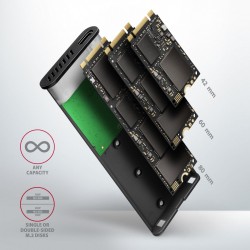 EEM2-SBC Obudowa zewnętrzna aluminiowa bezśrubowa USB-C 3.2 … | PartsPC.pl