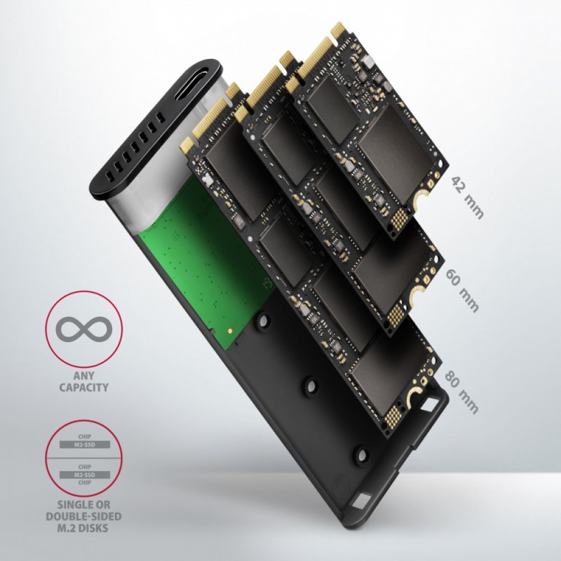 EEM2-SBC Obudowa zewnętrzna aluminiowa bezśrubowa USB-C 3.2 … | PartsPC.pl