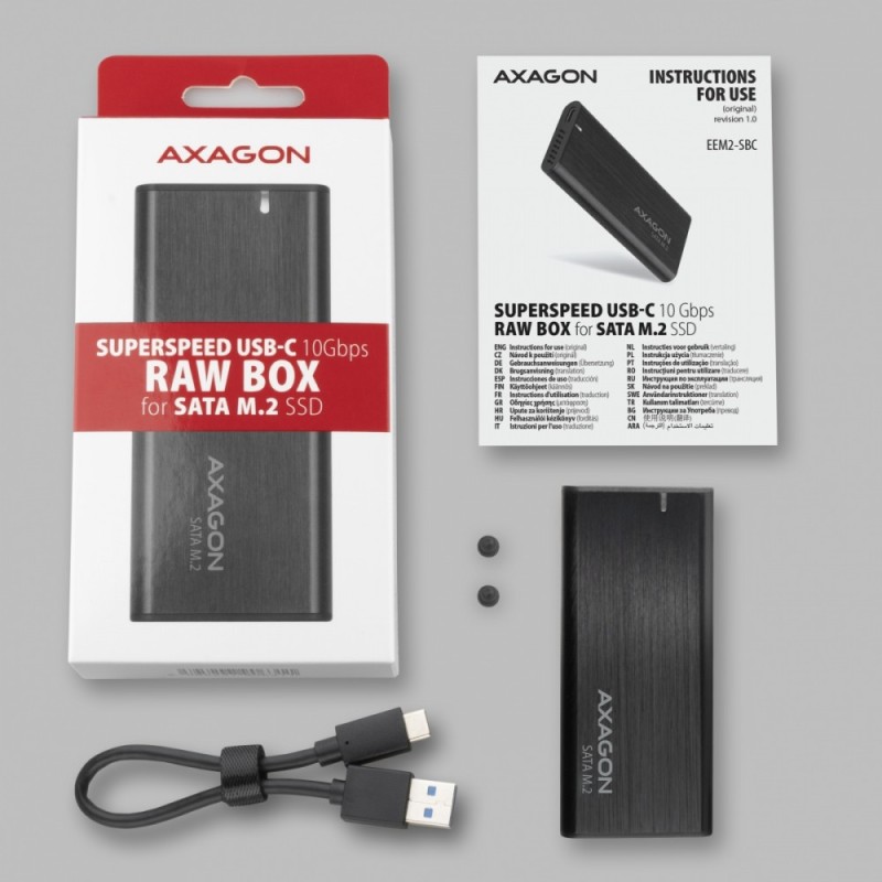 EEM2-SBC Obudowa zewnętrzna aluminiowa bezśrubowa USB-C 3.2 … | PartsPC.pl