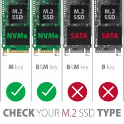 EEM2-GTR Obudowa zewnętrzna aluminiowa, USB-C 3.2 GEN 2 M.2 … | PartsPC.pl