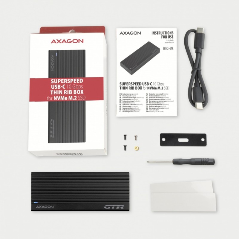 EEM2-GTR Obudowa zewnętrzna aluminiowa, USB-C 3.2 GEN 2 M.2 … | PartsPC.pl