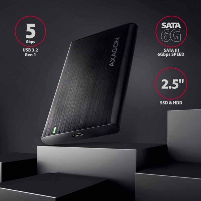 EE25-A6C Bezśrubowa aluminiowa obudowa zewnętrzna USB-C 3.2 … | PartsPC.pl