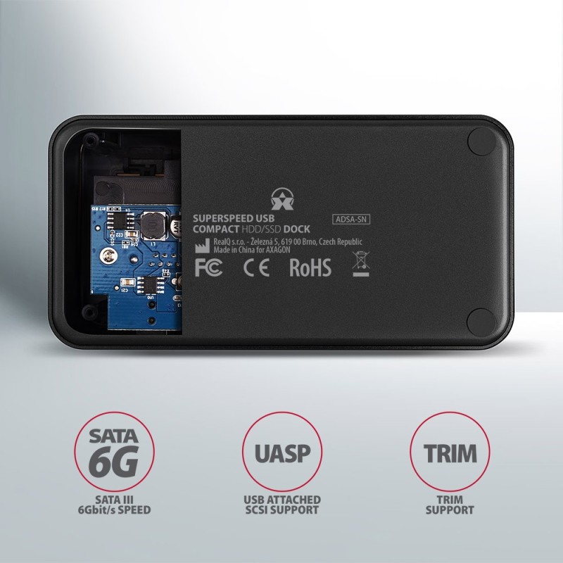 ADSA-SN Stacja dokująca, USB 3.2 Gen 1 - 1x SATA 6G 2.5"/3.5… | PartsPC.pl