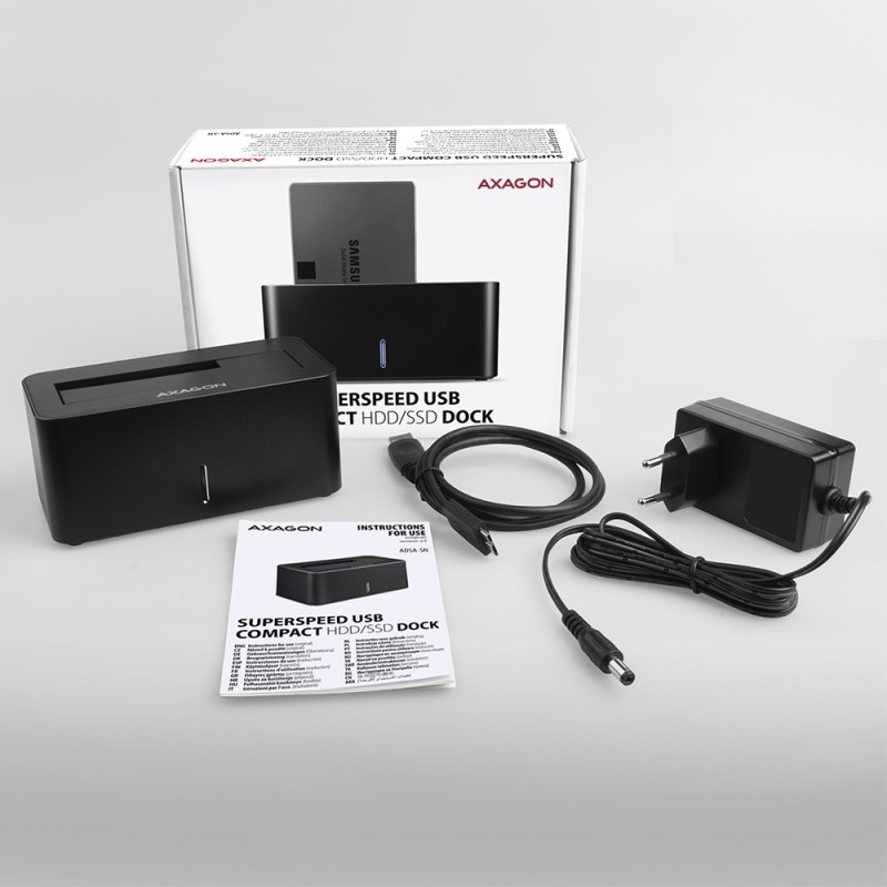 ADSA-SN Stacja dokująca, USB 3.2 Gen 1 - 1x SATA 6G 2.5"/3.5… | PartsPC.pl