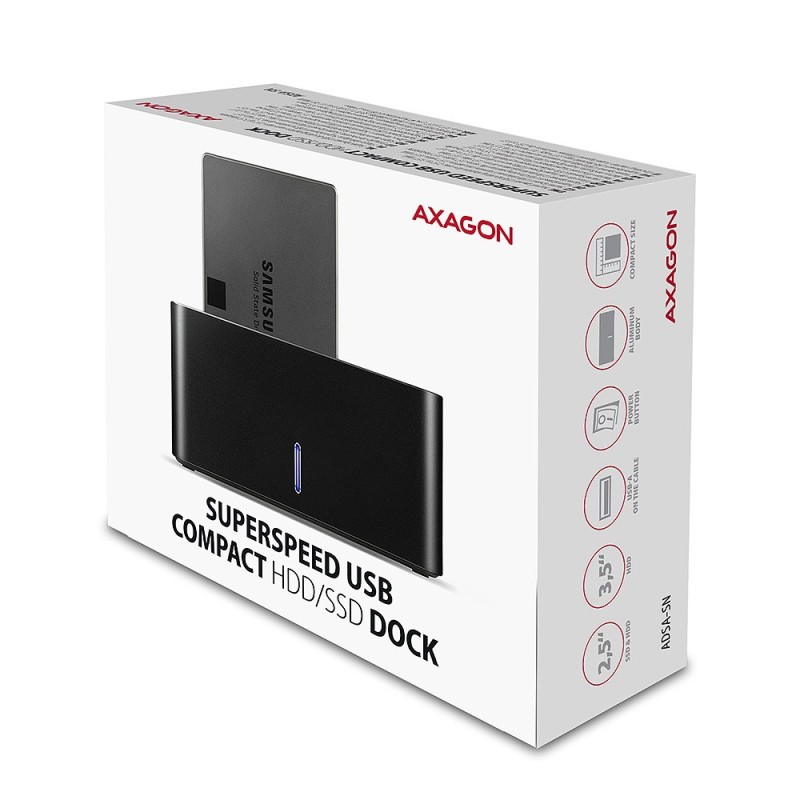ADSA-SN Stacja dokująca, USB 3.2 Gen 1 - 1x SATA 6G 2.5"/3.5… | PartsPC.pl
