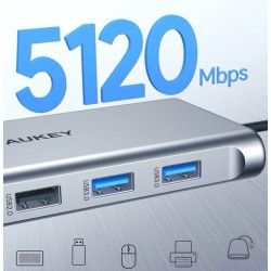 CB-C89 aluminiowy Hub USB-C | 10w1 | RJ45 Ethernet 10/100/10… | PartsPC.pl