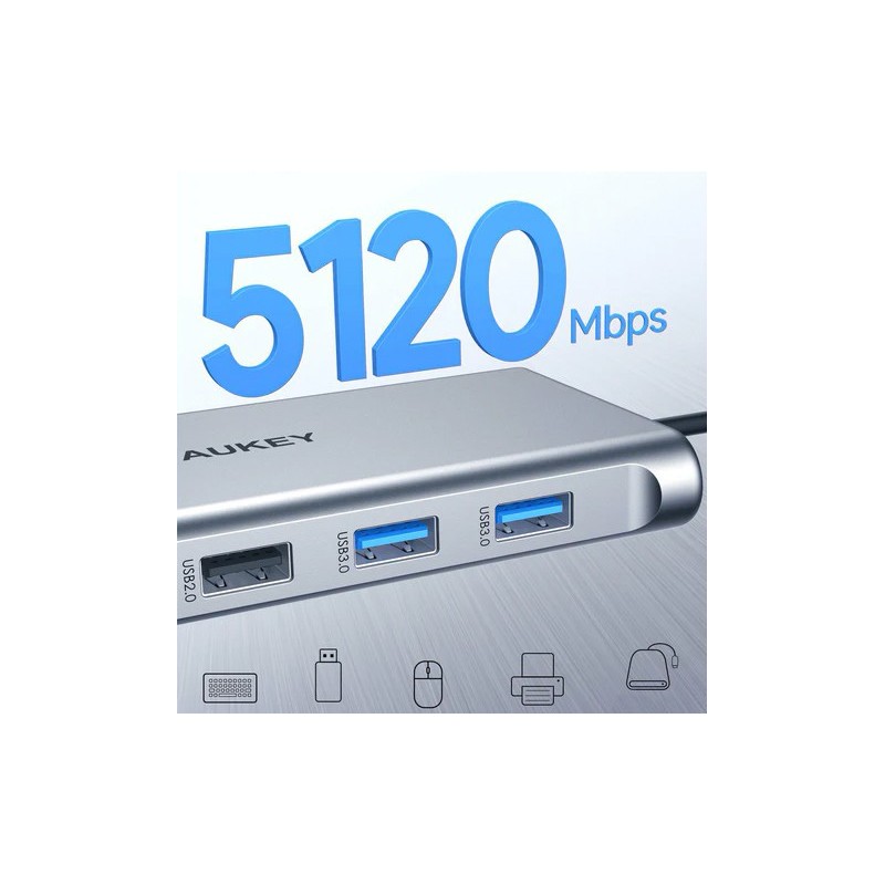 CB-C89 aluminiowy Hub USB-C | 10w1 | RJ45 Ethernet 10/100/10… | PartsPC.pl
