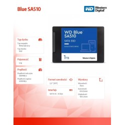 Dysk SSD WD Blue 1TB SA510 2,5 cala WDS100T3B0A | PartsPC.pl