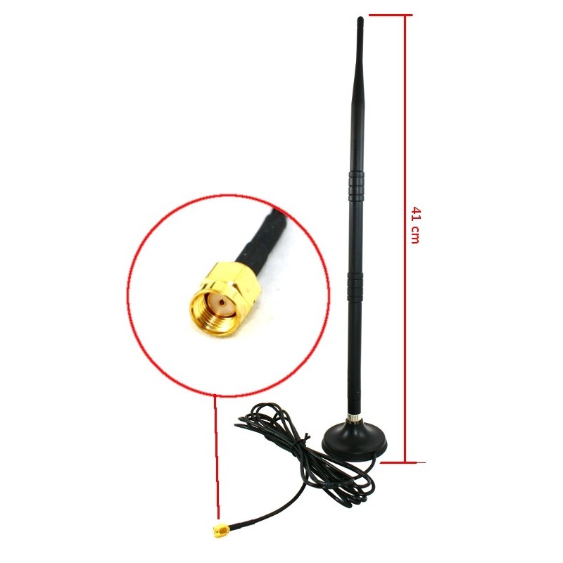 Dookólna antena WiFi 12dBI 41CM RP-SMA PODS, AK-05 | PartsPC.pl
