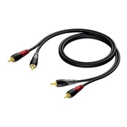 Kabel 2x RCA/Cinch Męski -2x RCA/Cinch Męski 1m - CLA800/1 | PartsPC.pl