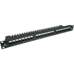 Patch panel UTP kat.6 24 porty LSA z półką 1U | PartsPC.pl