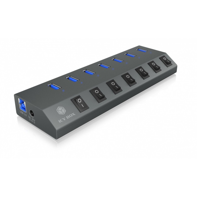 IB-HUB1701-C3 7xUSB Type-A, włącznik/wyłącznik dla każdego U… | PartsPC.pl