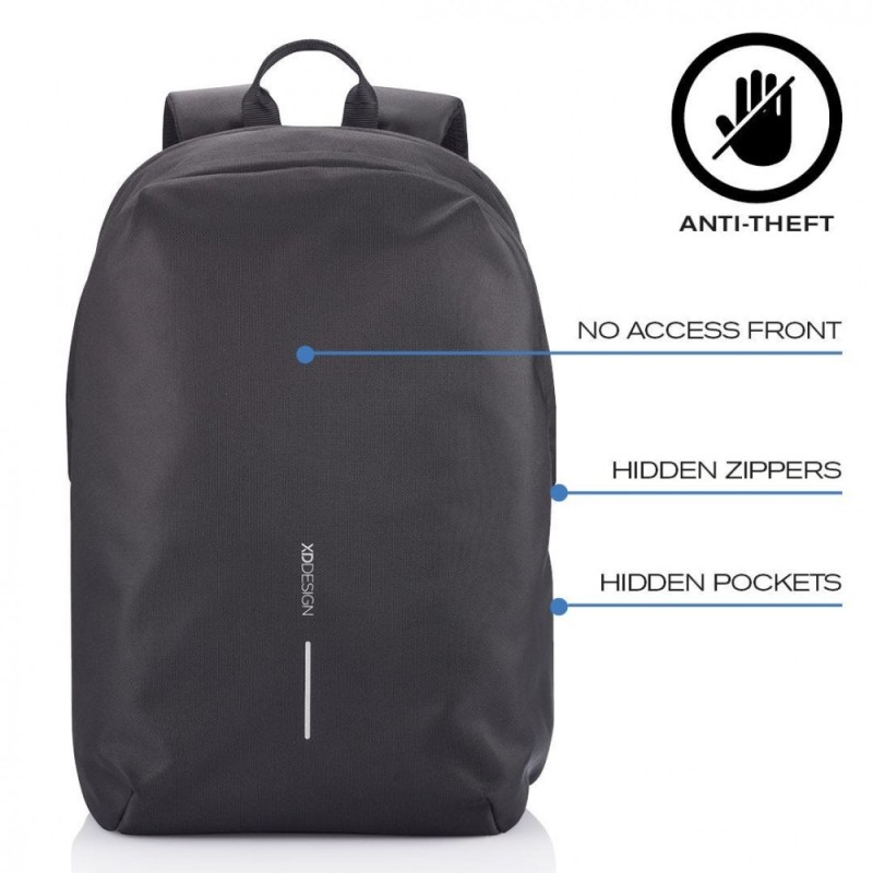 Plecak antykradzieżowy BOBBY SOFT BLACK | PartsPC.pl