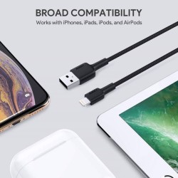 CB-AL05 nylonowy kabel Quick Charge Lightning-USB | 2m | cer… | PartsPC.pl
