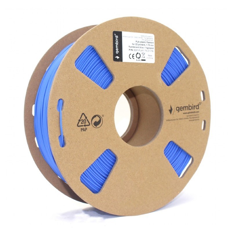 Filament drukarki 3D PLA/1.75mm/niebieski fluorescencyjny | PartsPC.pl