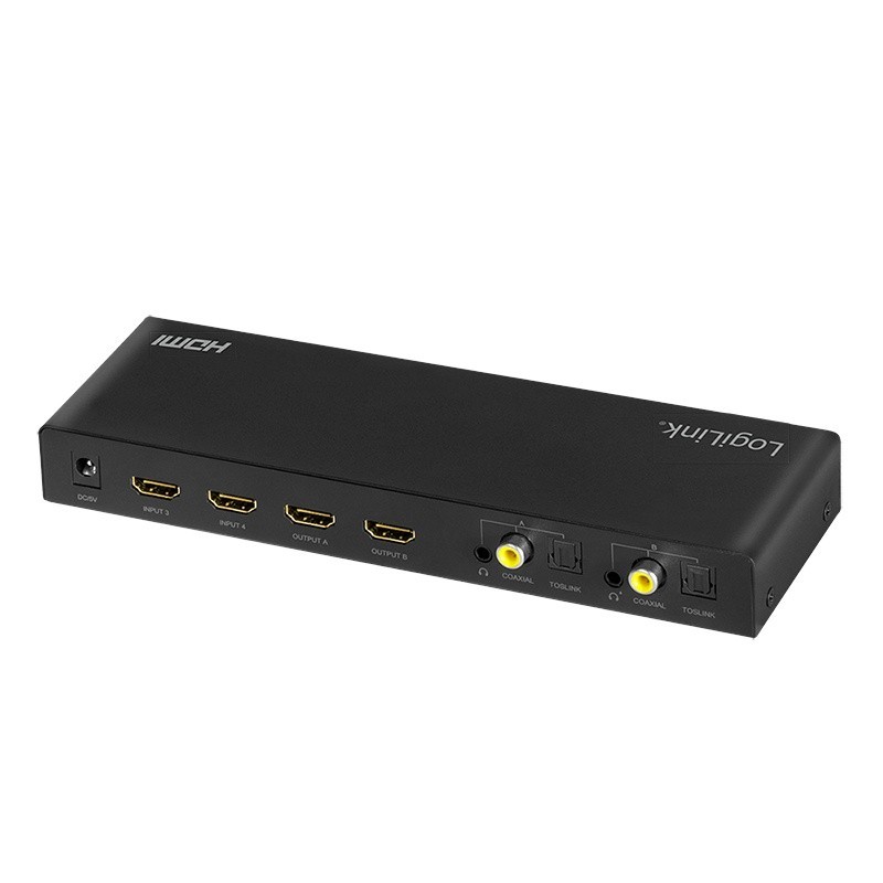 Switch 4x2 HDMI, 4K 60Hz, z pilotem | PartsPC.pl