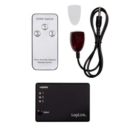 Przełącznik Switch 3x1 HDMI, 1080p 60Hz, z pilotem | PartsPC.pl