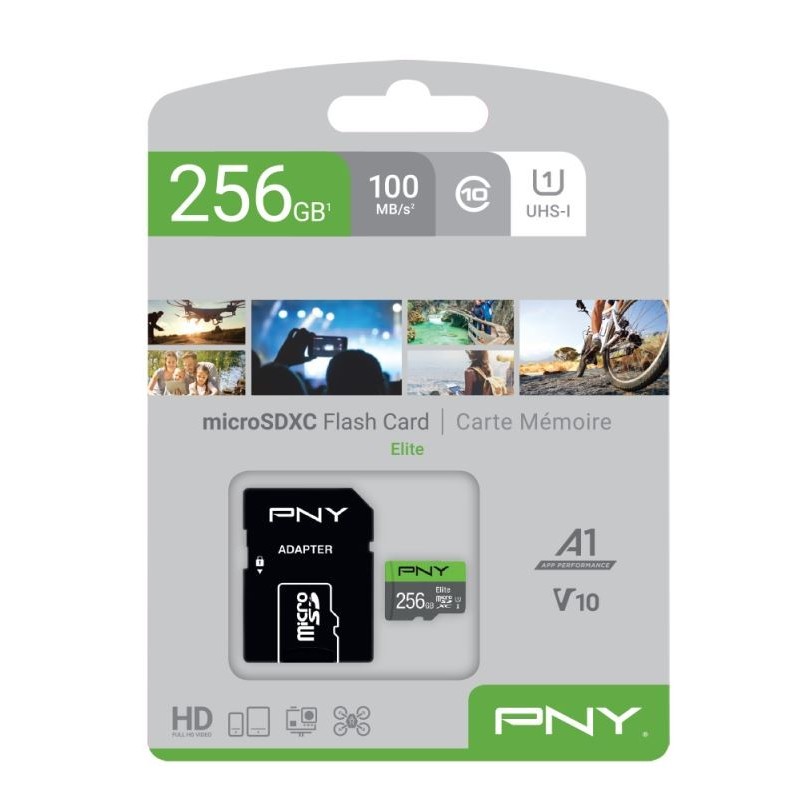 Karta pamięci MicroSDXC Elite 256GB P-SDU256V11100EL-GE | PartsPC.pl