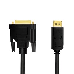 Kabel DisplayPort 1.2 do DVI 2m Czarny | PartsPC.pl