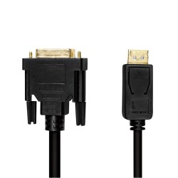 Kabel DisplayPort 1.2 do DVI 2m Czarny | PartsPC.pl