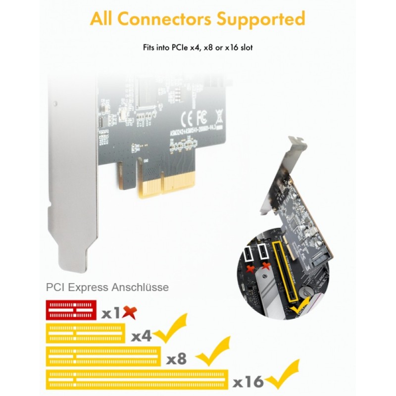 IB-PCI1901-C32 Karta PCIe, TYPE-C USB 3.2 (Gen 2x2) | PartsPC.pl