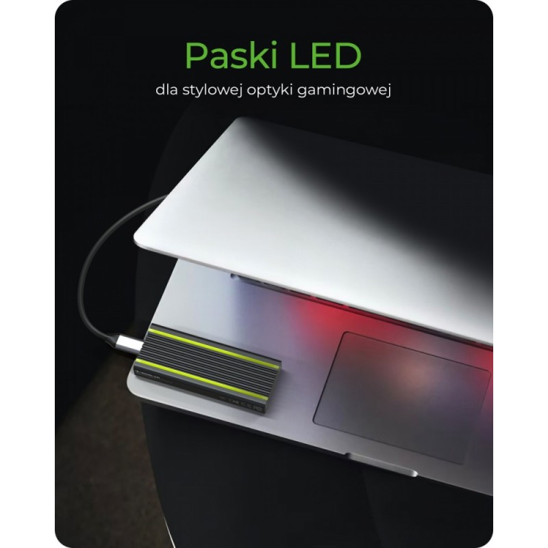 IB-1824ML-C31 Obudowa M.2 NVMe z oświetleniem RGB | PartsPC.pl