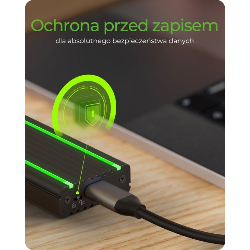IB-1824ML-C31 Obudowa M.2 NVMe z oświetleniem RGB | PartsPC.pl