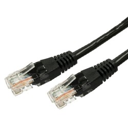 Kabel Patchcord miedziany kat.6A RJ45 UTP 2m. czarny | PartsPC.pl