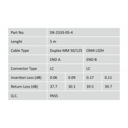 Patch cord światłowodowy FO LC-LC MM 50/125 OM4 duplex LSOH … | PartsPC.pl