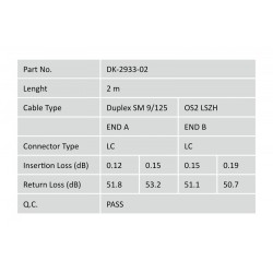 Patchcord FO Singlemode 09/125 OS2 LC-LC duplex 2m Żółty | PartsPC.pl