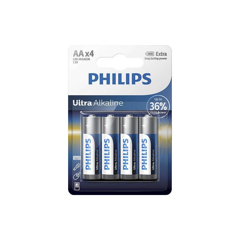 Baterie Ultra Alkaline AA 4szt. blister | PartsPC.pl