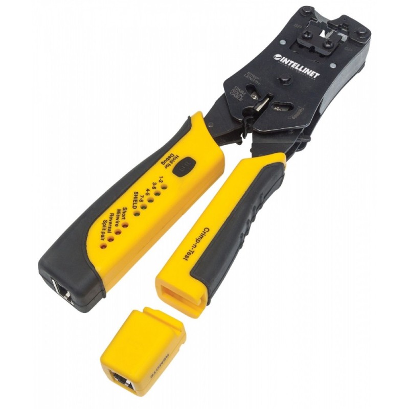 Zaciskarka wtyków RJ411/RJ12/RJ22/RJ45 z testerem okablowani… | PartsPC.pl