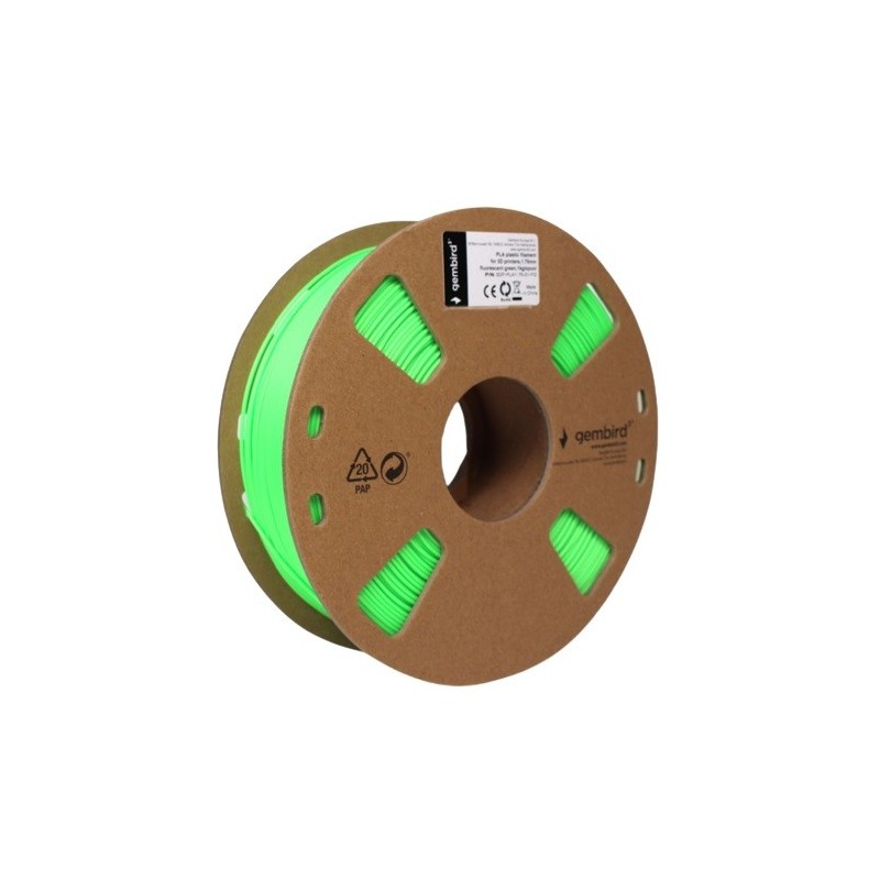 Filament drukarki 3D PLA/1.75mm/zielony fluorescencyjny | PartsPC.pl