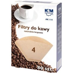 Filtry do kawy 4 80 sztuk AK114 | PartsPC.pl