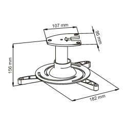 UCHWYT sufitowy 16cm DO PROJEKTORA 15kg P-101 uniwersalny pe… | PartsPC.pl