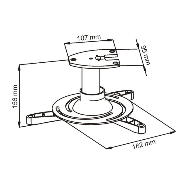 UCHWYT sufitowy 16cm DO PROJEKTORA 15kg P-101 uniwersalny pe… | PartsPC.pl