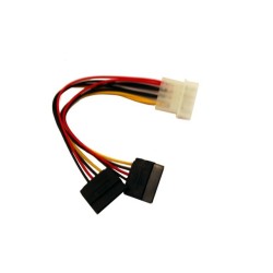 Kabel SATA zasilający 0,15M MOLEX->SATAx2 | PartsPC.pl