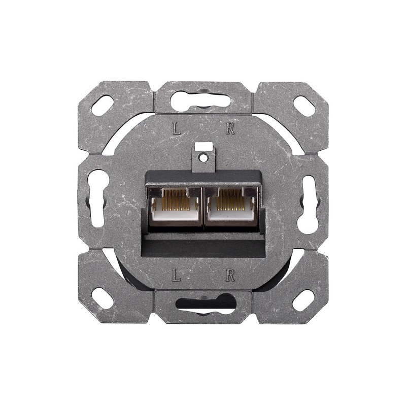 Gniazdo natynkowe kat.5e 2xRJ45 ekranowane | PartsPC.pl