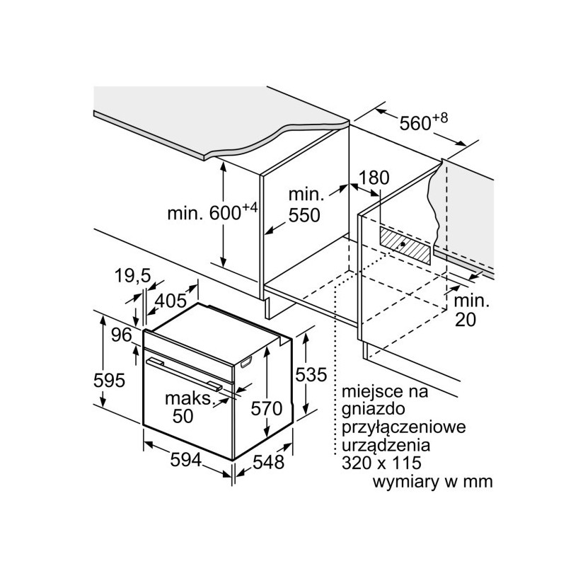 Piekarnik HBA372EB4  czarny AirFry