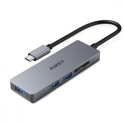 HUB USB-C CB-C63 aluminiowy | Ultra Slim | 4w1 | 3xUSB 3.1 |… | PartsPC.pl