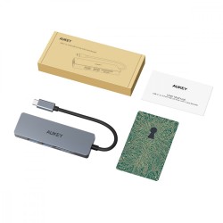 HUB USB-C CB-C63 aluminiowy | Ultra Slim | 4w1 | 3xUSB 3.1 |… | PartsPC.pl